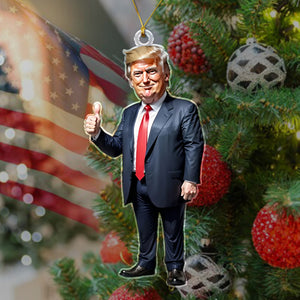 President Trump Acrylic Ornament Christmas & Halloween Decor - Perfect Holiday Gift Idea HA75 63596