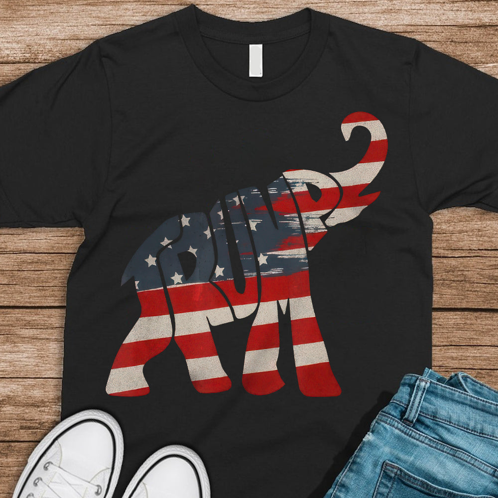 Donald Trump Republican Elephant American Flag Shirt DM01 62943