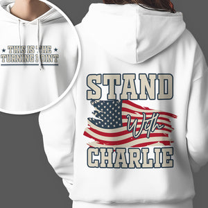 Justice For Charlie Kirk - This Is The Turning Point Back And Front Bright Tee LM32 65553