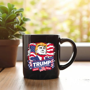 Trump 2024 - The Patriot's Choice Black Mug HA75 62778