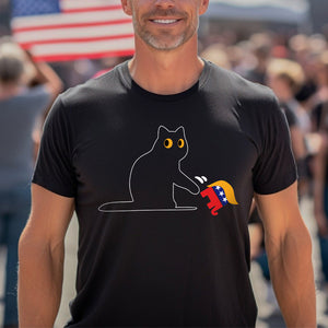 Kamala Harris 2024 Victory Black Cat vs. GOP Elephant Shirt HA75 63448