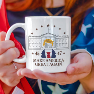 47th President Trump Make America Great Again White Mug LM32 65041