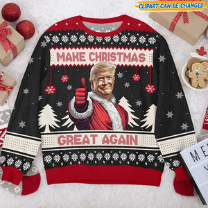 Trump Make Christmas Great Again Funny Ugly Sweater HA75 63717