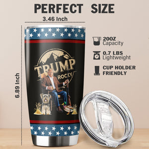 Custom Dog Clipart Trump Duck Hunting 2024 Fat Tumbler LM32 63909