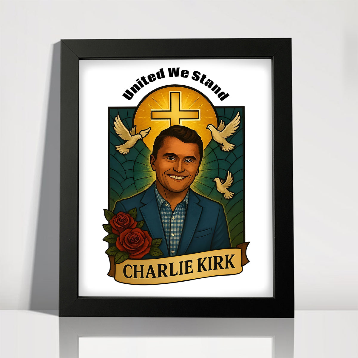 United We Stand Charlie Kirk Tribute Memorial Picture Frame LM32 65587