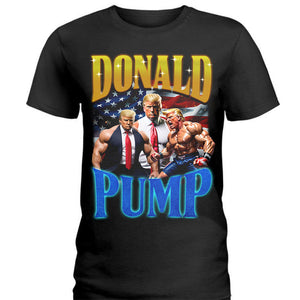 Donald Pump Signature With Retro Style Dark Shirt TA29 62468