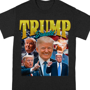 Donald Trump Homage With Retro Style Dark Shirt TA29 62458