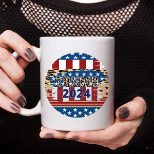 Trump 2024 With Leopard US Flag Mug HO82 62646