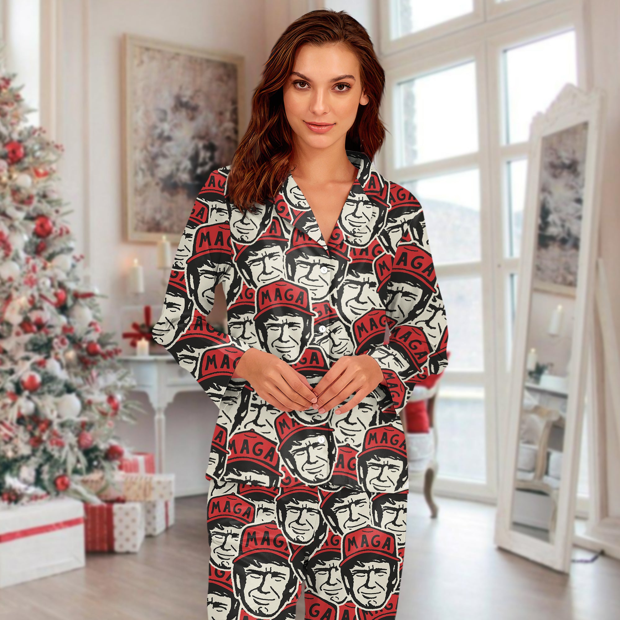 President Donald Trump MAGA - Trump Cowboy Pajamas HA75 64172