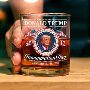 Donald Trump 47th President - Inauguration Day 2025 Edition Whiskey Glass LM32 65107