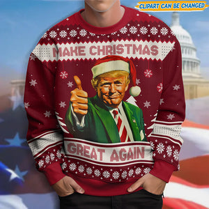 Trump Make Christmas Great Again Funny Ugly Sweater HA75 63717