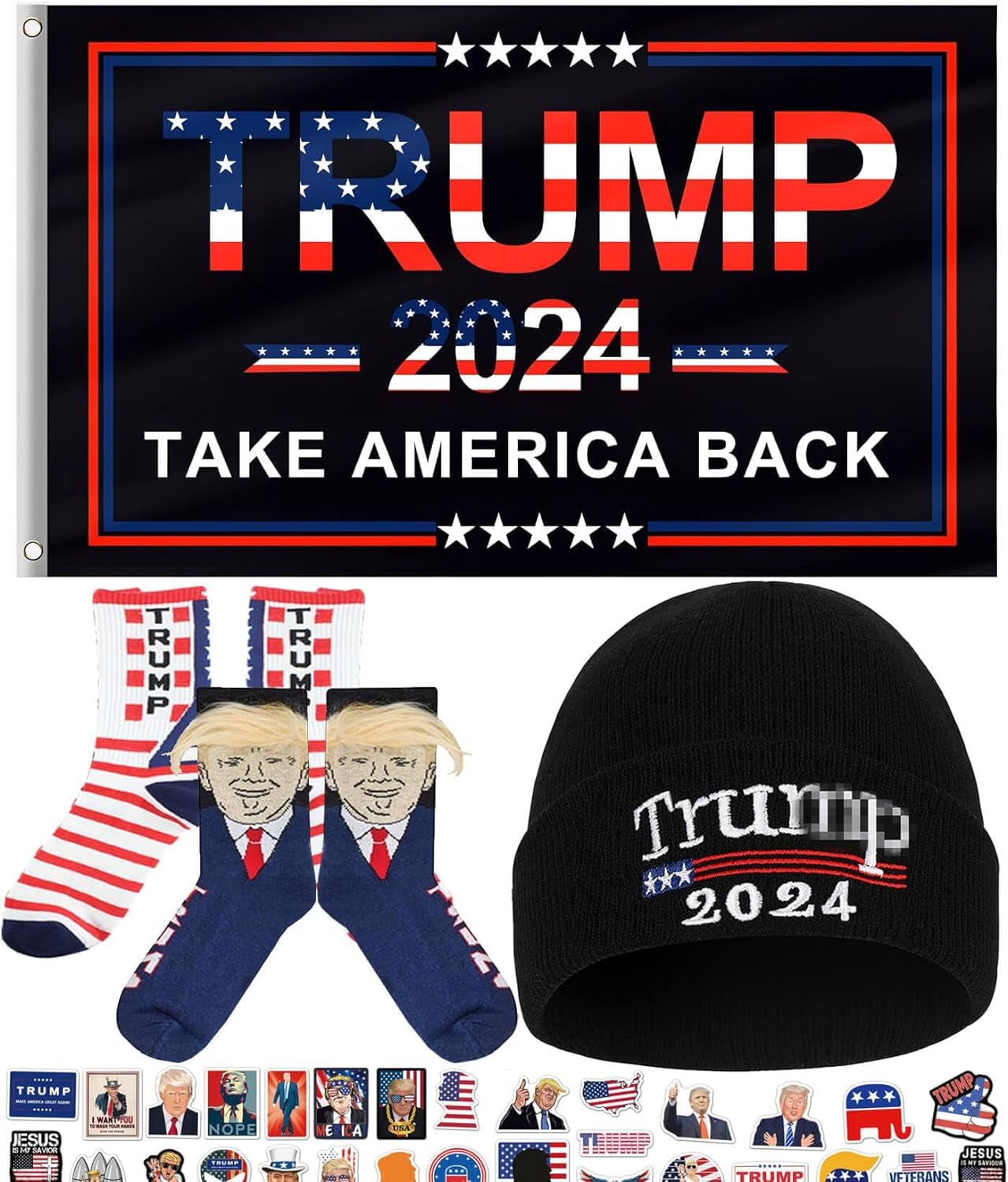 Trump 2024 Hat and Trump MAGA Flag Socks Set, Donald Trump 2024 Hat Take America Back Cap, Donald Trump 2024 Flag, Trump Flags, Trump Gifts, Trump Hat. Trump Socks, Take America Back