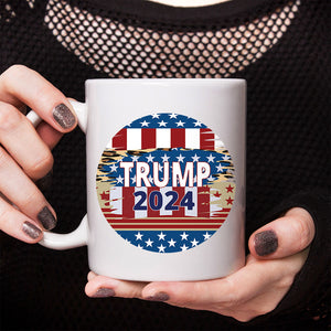 Trump 2024 With Leopard Round Shape Mug HO82 62644
