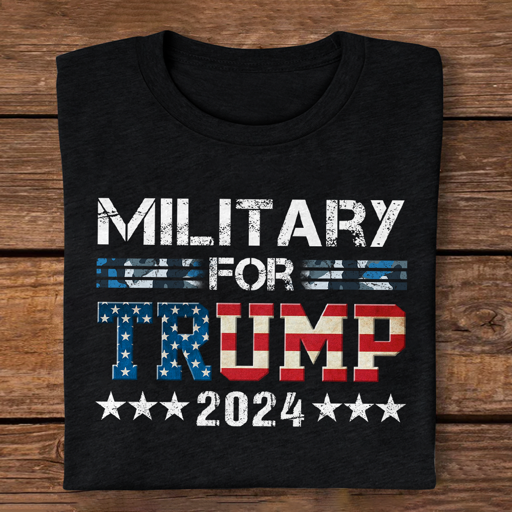 Dad Grandpa Veterans For Trump 2024 American Flag Camo Dark Shirt HO82 62906