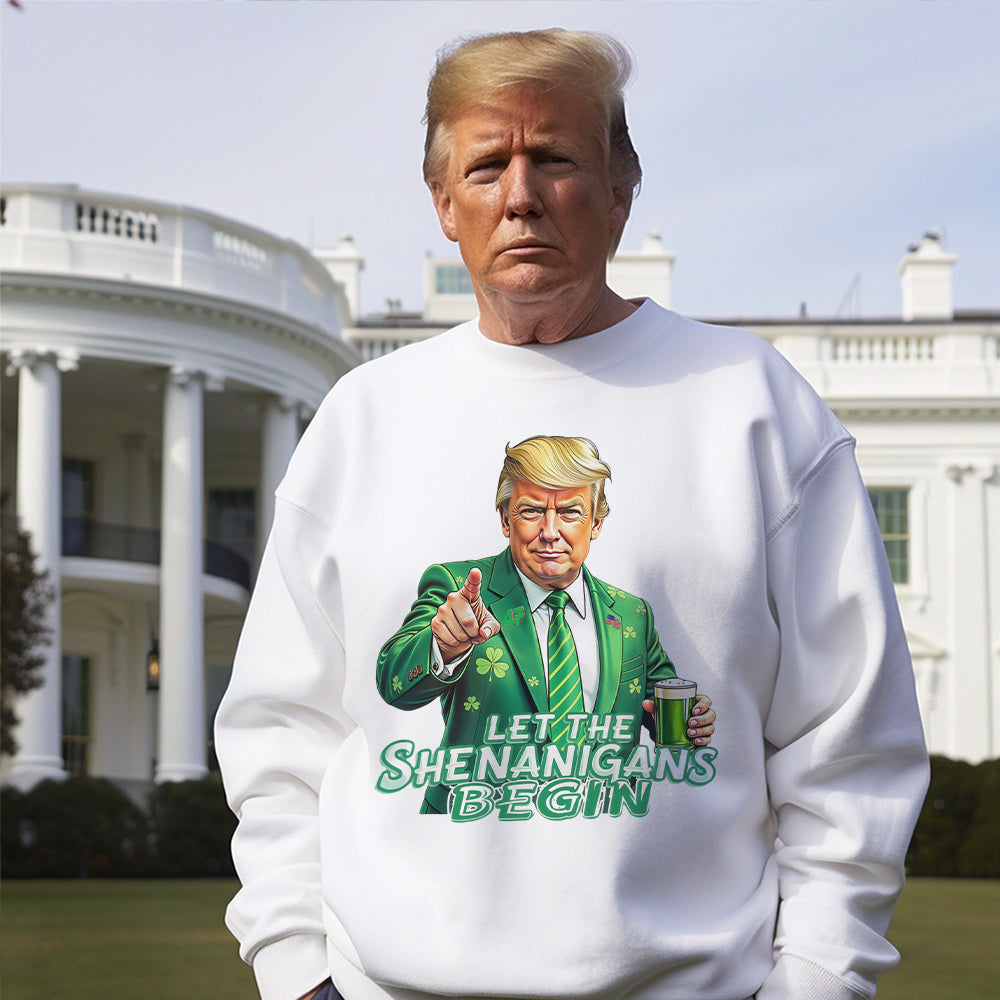 Trump Let The Shenanigans Begin St. Patrick's Day Bright Shirt LM32 65261