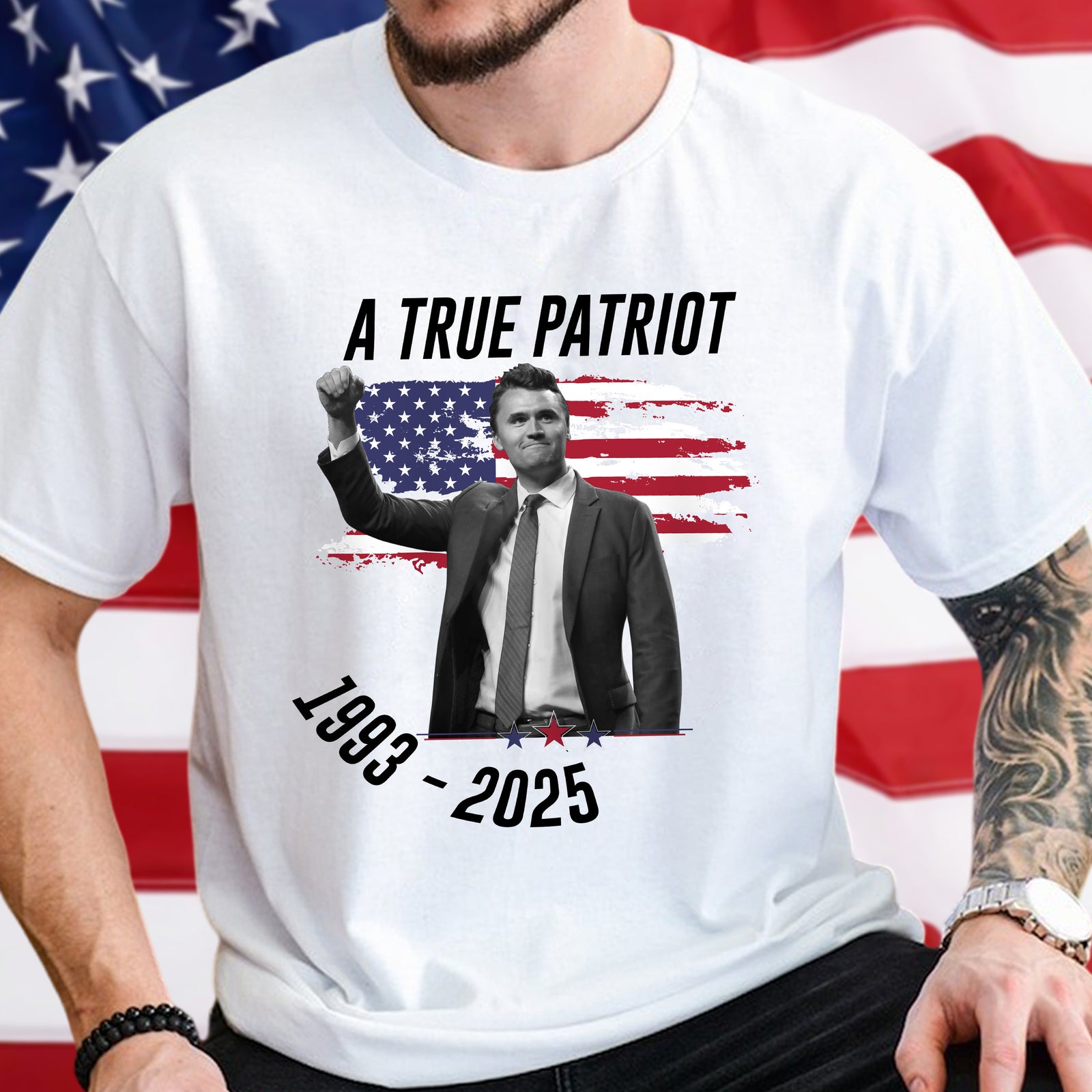 Charlie Kirk - A True Patriot Bright Shirt LM32 65437