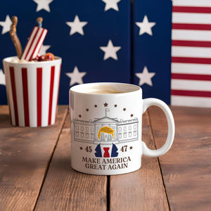 47th President Trump Make America Great Again White Mug LM32 65041