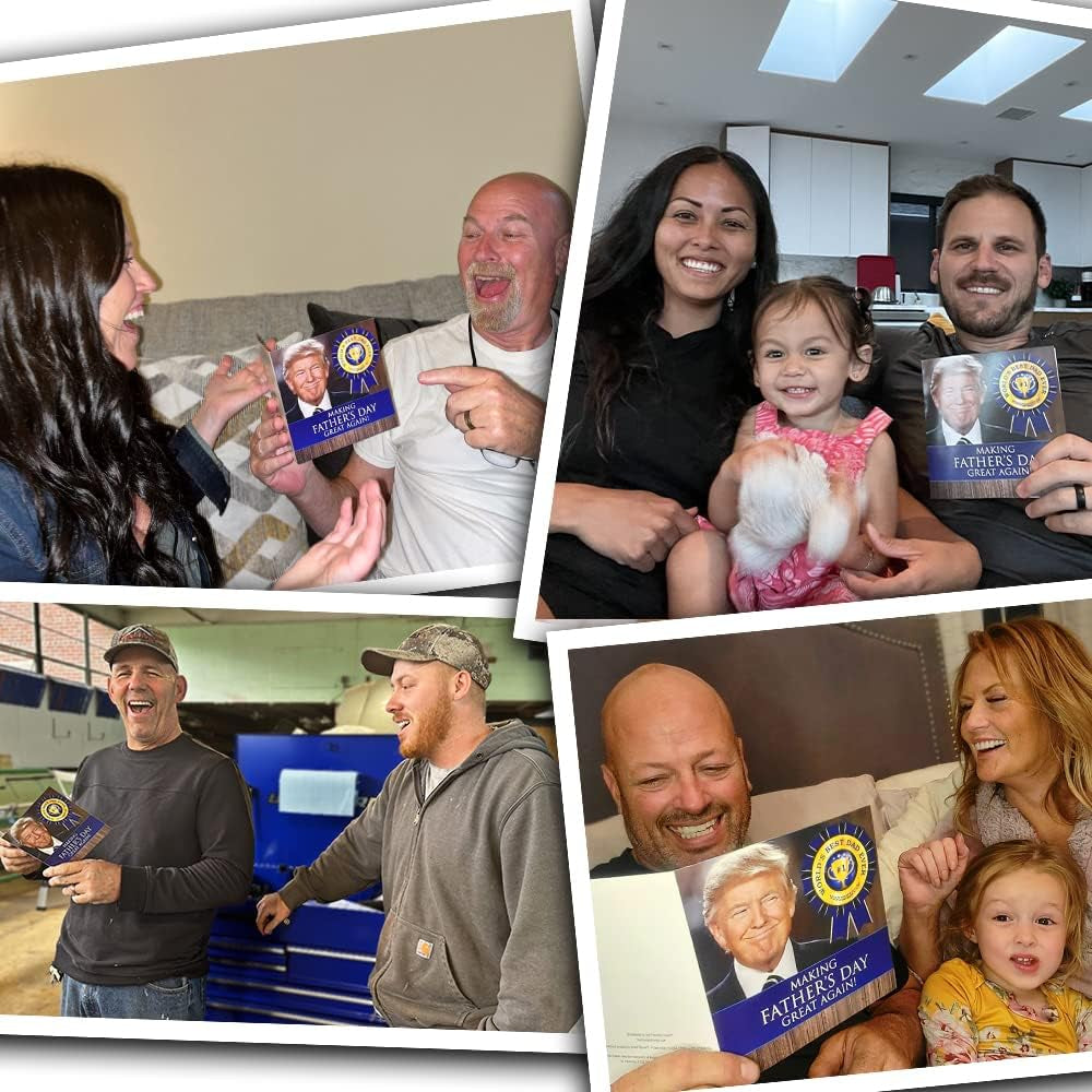 Talking Donald Trump Fathers Day Card, Happy Fathers Day Card, Funny Fathers Day Card from Son, Daughter & Wife, Trump’S Real Voice Father'S Day Card