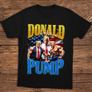 Donald Pump Signature With Retro Style Dark Shirt TA29 62468