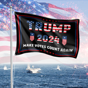 Trump 2024 Make Votes Count Again Banner Flag HA75 63412