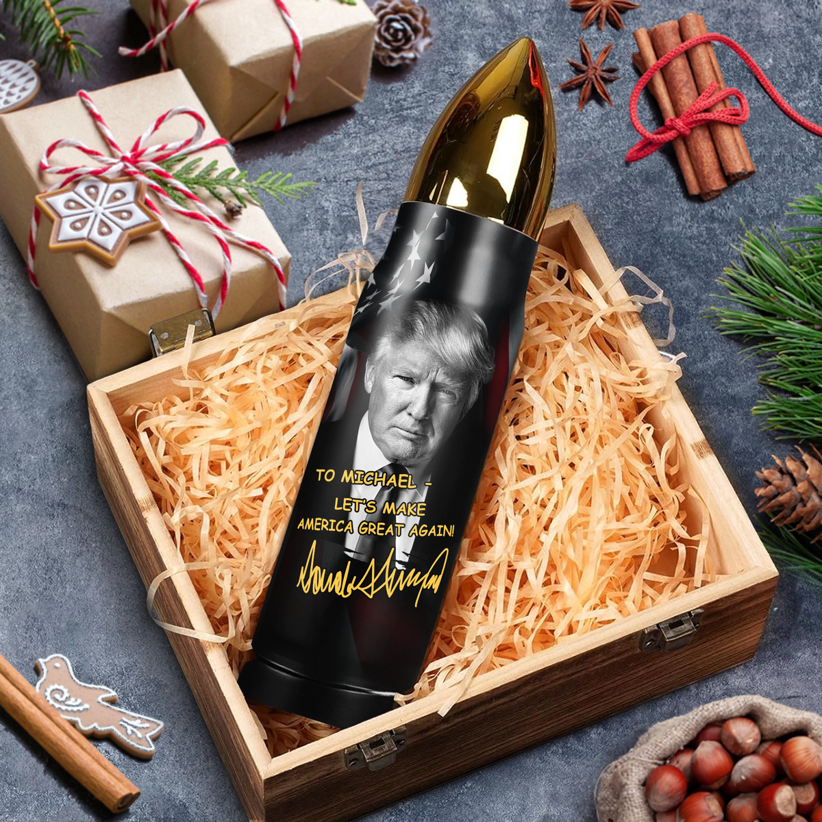 Custom Name Let's Make America Great Again Trump B-Tumbler N369 62728