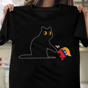 Kamala Harris 2024 Victory Black Cat vs. GOP Elephant Shirt HA75 63448