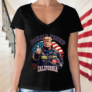 Donald Trump Prays for California Dark Shirt HA75 64304