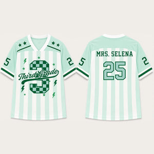 Personalized Teacher Jersey Shirt, Custom Grade & Name, Back To School Gift HA75 921862