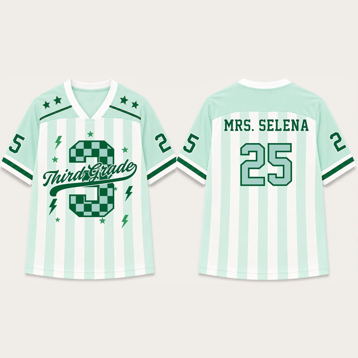 Personalized Teacher Jersey Shirt, Custom Grade & Name, Back To School Gift HA75 921862