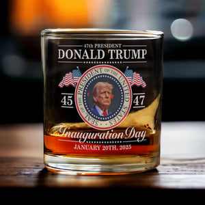 Donald Trump 47th President - Inauguration Day 2025 Edition Whiskey Glass LM32 65107