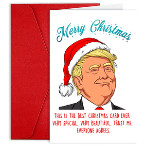 Festive Trump Christmas Card: The Best Christmas Card Ever - Perfect for Family and Friends - Merry Christmas HA75