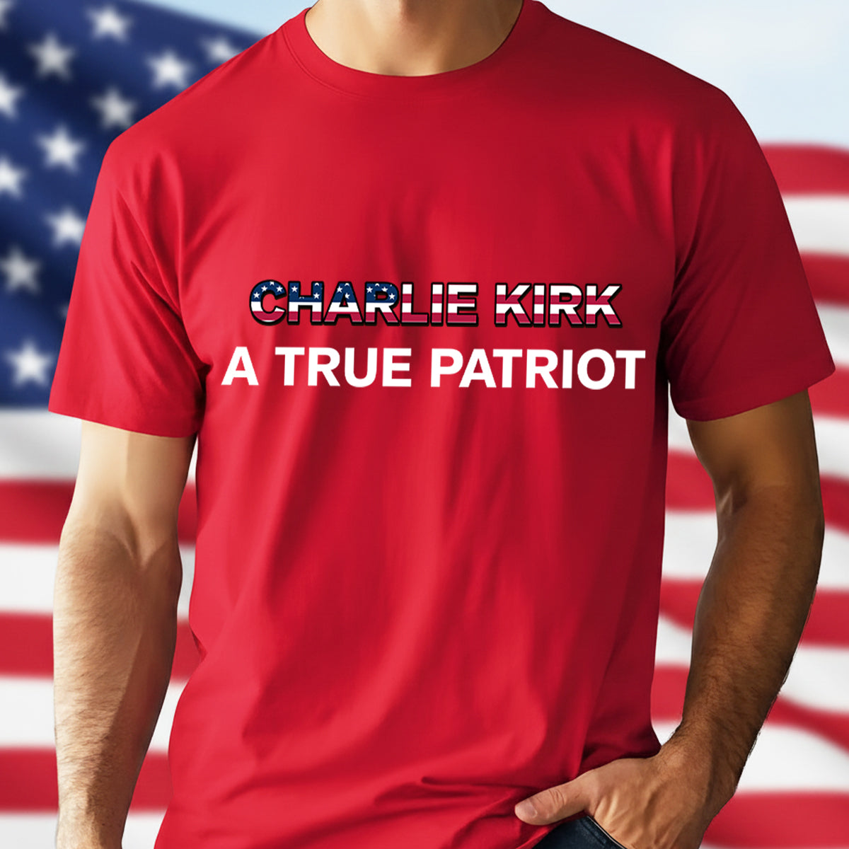 RIP Charlie Kirk - A True Patriot Faith & Freedom Dark Shirt LM32 65431