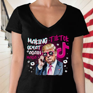 Trump Save Tiktok - Making TikTok Great Again Dark Shirt CH07 67298