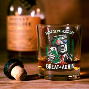 Trump Make St Patrick's Day Great Again Whiskey Glass LM32 65115