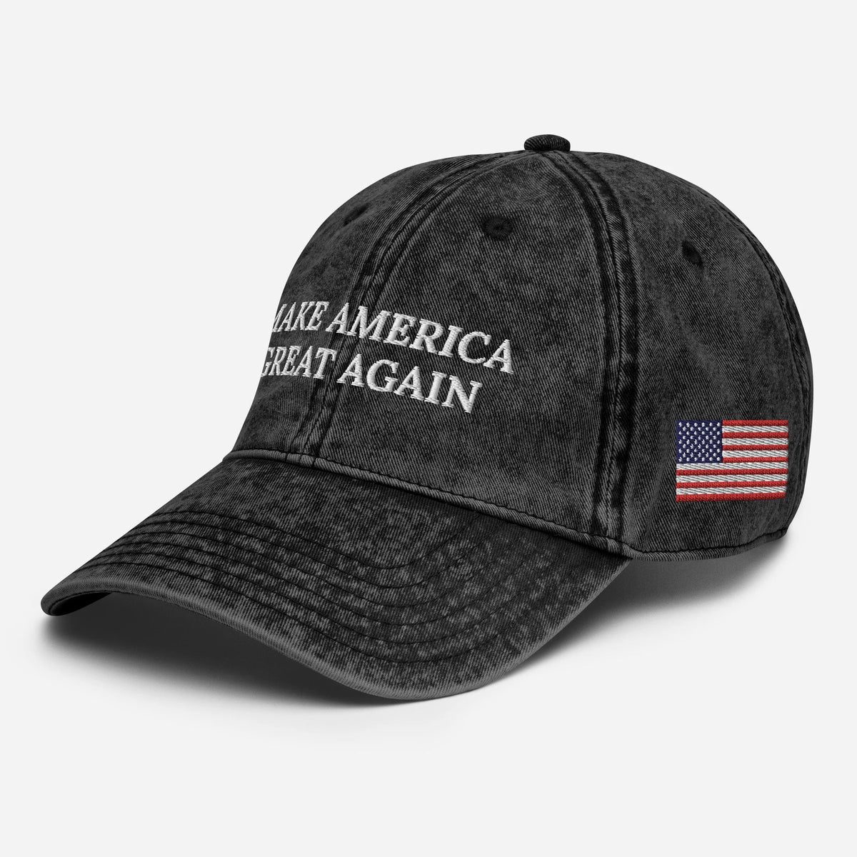 Trump 2024 Campaign Hat MAGA Make America Great Again President Donald Trump Hat Embroidered USA, Support Trump Vintage Cotton Twill Cap