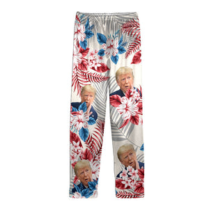 Custom Donald Trump Face With Hawaiian Pattern Pajamas T286 62450