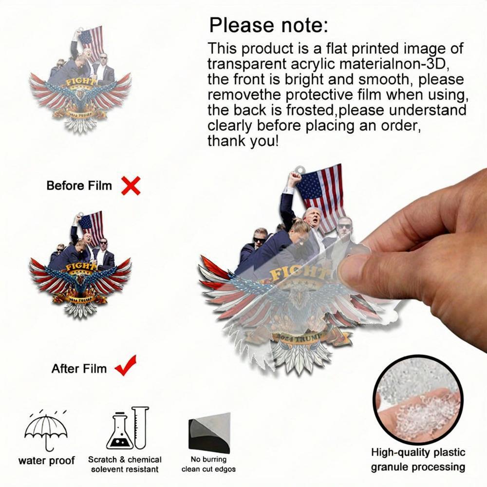 F**ht Trump 2024 America Great Again Trump 2D Acrylic Ornament HA75 63876