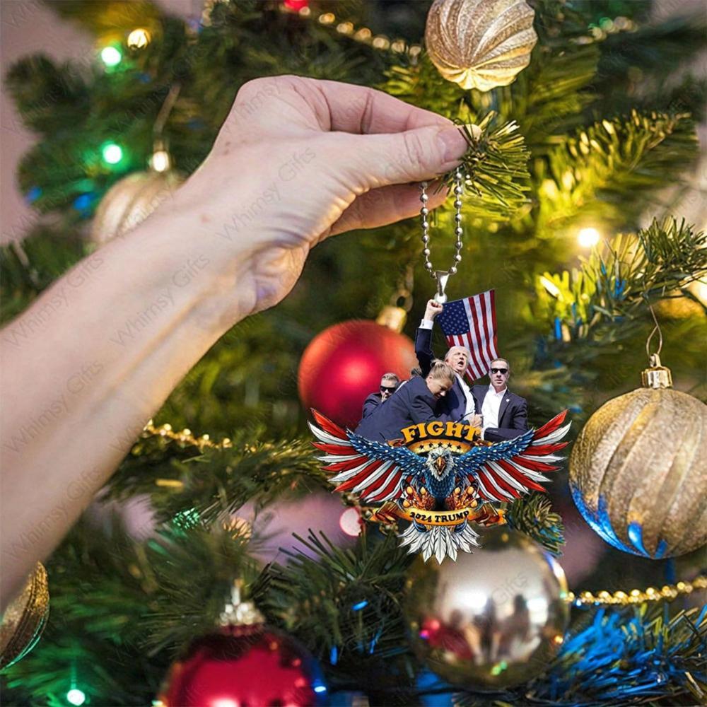 F**ht Trump 2024 America Great Again Trump 2D Acrylic Ornament HA75 63876