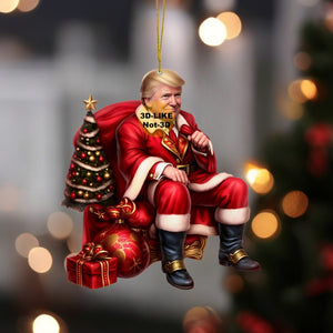 8Pcs/1Set Christmas TRUMP Dwarves 2D Acrylic Ornament Christmas Decorations, Funny Cute Christmas Trump HA75