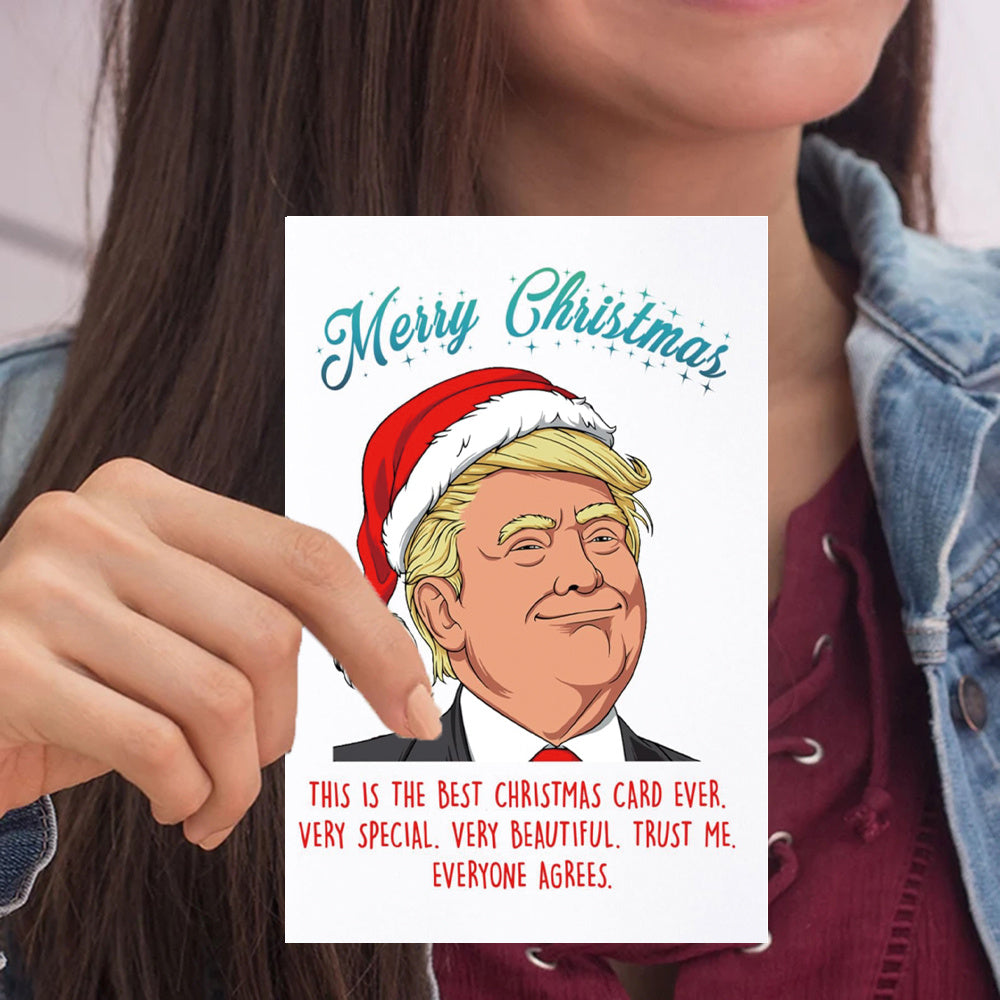 Festive Trump Christmas Card: The Best Christmas Card Ever - Perfect for Family and Friends - Merry Christmas HA75