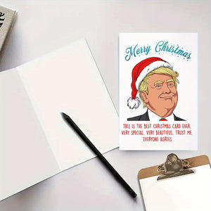 Festive Trump Christmas Card: The Best Christmas Card Ever - Perfect for Family and Friends - Merry Christmas HA75