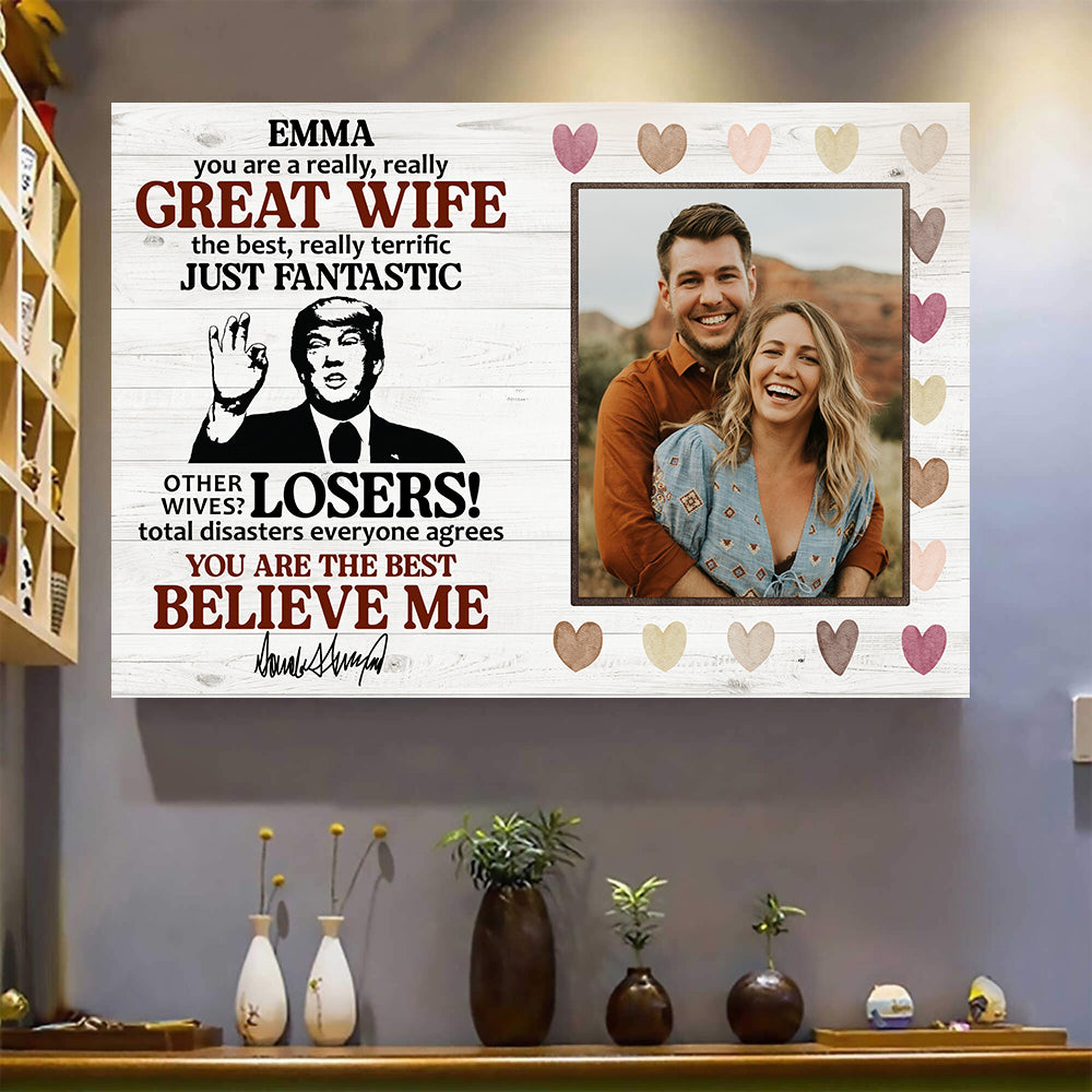 Custom Photo You're Really Great Canvas Wife Gifts For Mother's Day From Husband HA75 64386
