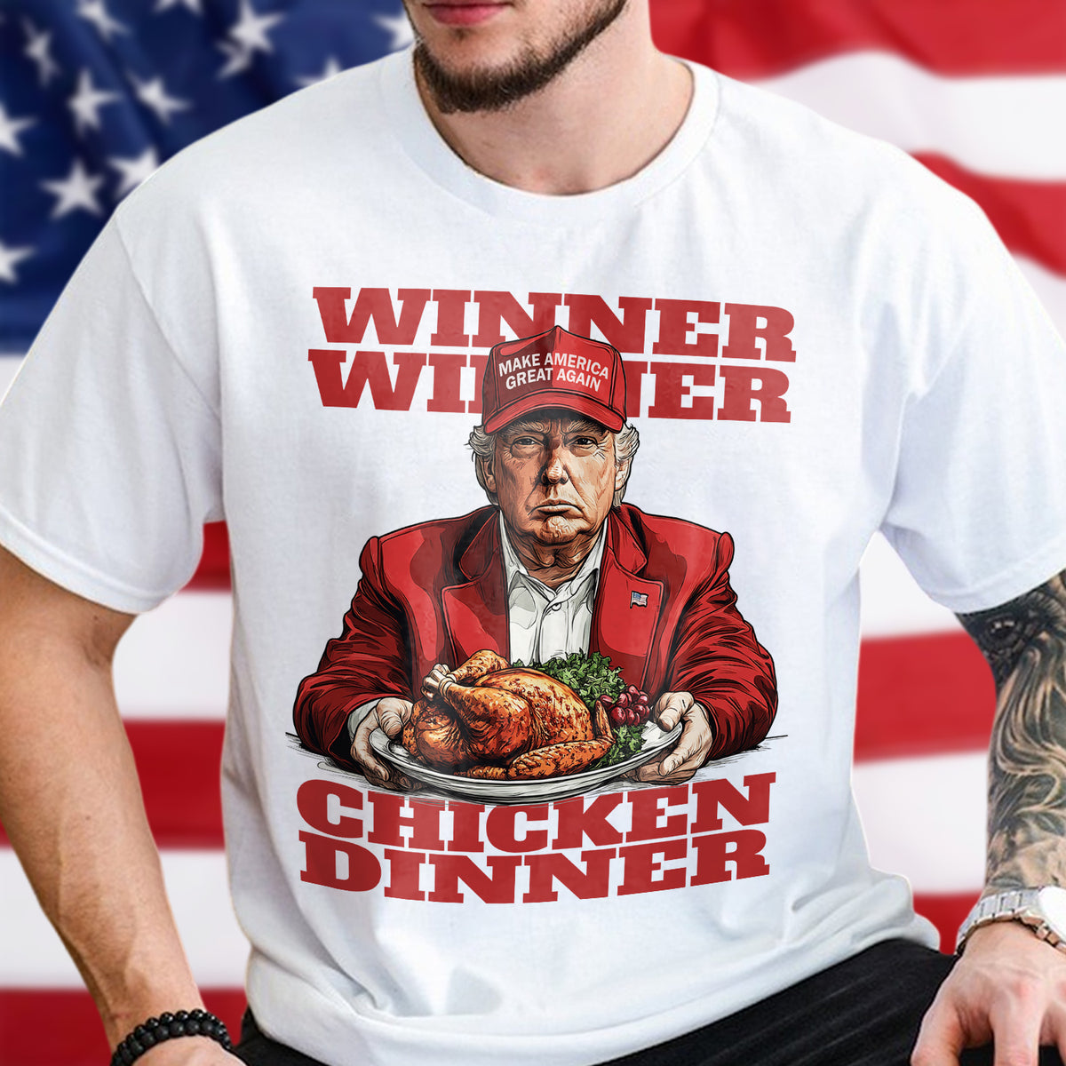 Trump Winner Chicken Dinner Bright Shirt LM32 63891