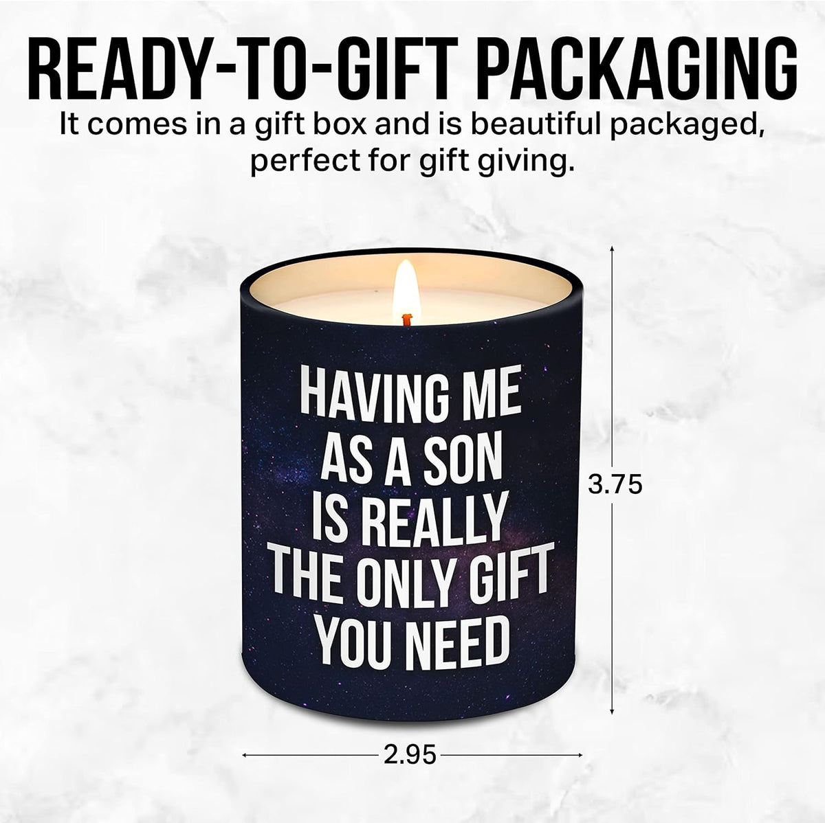 Gifts for Mom, Gifts for Dad from Son - Mom Gifts, Dad Gifts - Fathers Day, Mothers Day Gifts from Son - Birthday Gifts for Mom, Dad - Mom Birthday Gifts, Dad Birthday Gifts Lemongrass Candle