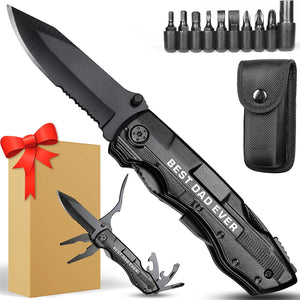 Fathers Day Gift for Dad,Multitool Knife BEST DAD EVER for Camping,Stocking Stuffers Christmas Gifts for Dad,Dad Birthday Gift from Daughter Son,Fathers Day Unique Dad Gifts,Gadget Gifts for Dad