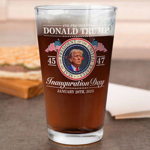 Donald Trump 47th President - Inauguration Day 2025 Edition Beer Glass LM32 65109