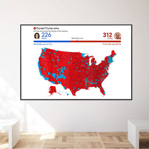 Donald Trump Wins Election Results Picture Frame HO82 65270