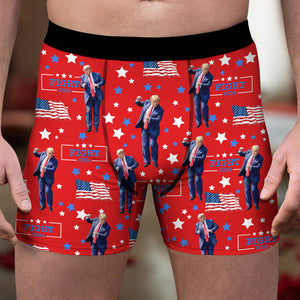 Custom Trump Dancing Christmas Flannel Boxer LM32 65095