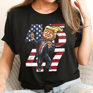 Patriotic Trump 2024 45th & 47th President's Legacy MAGA Dark Shirt LM32 65049