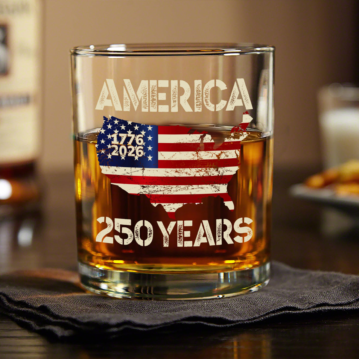 250 Years America Anniversary 250th Independence Day Whiskey Glass HA75 897356